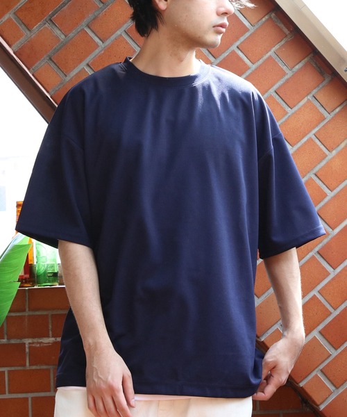 8(eight)(エイト)の「裾覗きワイドシルエットTシャツ(Tシャツ/カットソー・メンズ・ライトブラウン/ブラック/ネイビー/グレー系その他・LARGE/X-LARGE/MEDIUM)」の6枚目の写真