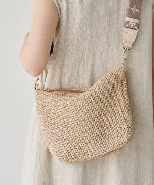 tamago ラシット モノグラム リュック 本革ベルト A4サイズ収納 russet｜モノグラムテープ カゴ2wayバッグ | Rakuten Fashion