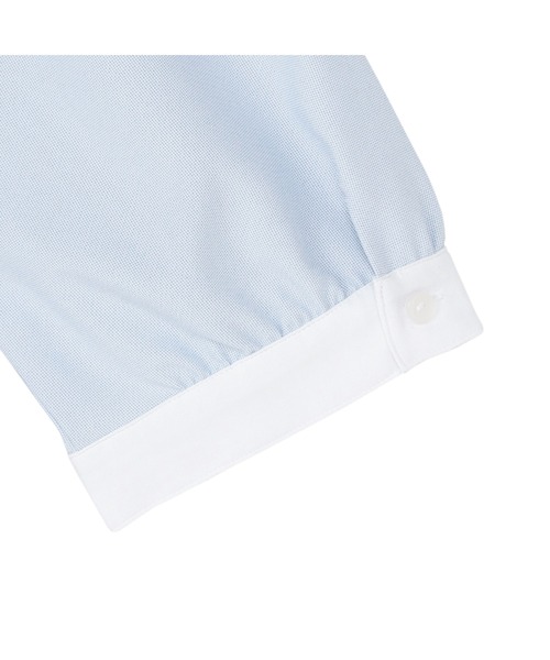 TOKYO SHIRTS（トウキョウシャツ）の「COFREX スタンド ギャザー五分袖ブラウス  レディースシャツ（シャツ/ブラウス・レディース・ブルー・S/LL/XL/M/L）」の4枚目の写真