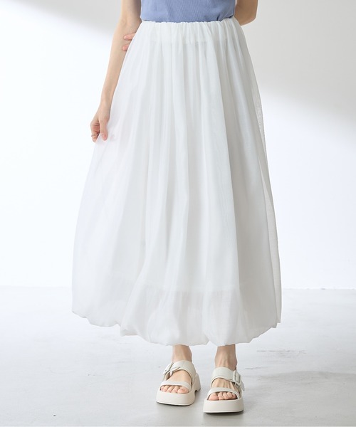 &. NOSTALGIA（アンドドットノスタルジア）の「【ZOZO限定】オーガンジーバルーンスカート（スカート・レディース・オフホワイト/ブラック・M）」の16枚目の写真
