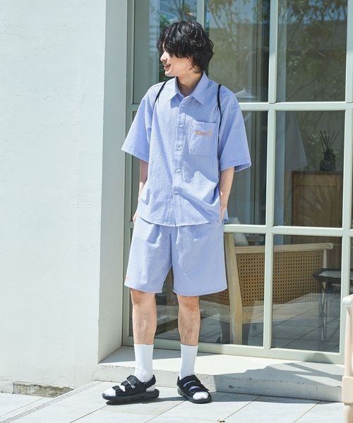 PBLIM(ページボーイリム)の「【サウナボーイ×LIMMY CAT】ストライプサマーショートパンツ《UNISEX》(その他パンツ・レディース・ブルー・MEDIUM/LARGE)」の16枚目の写真