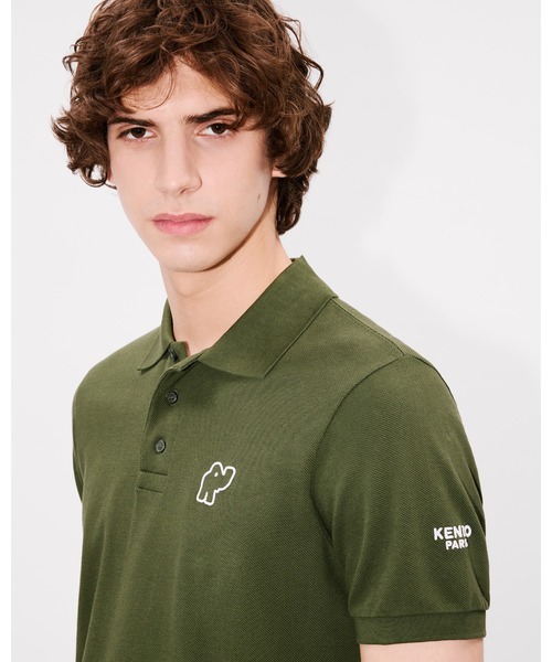 KENZO Elephant Logo' エンブロイド スリム ポロ(ポロシャツ KENZO Elephant Logo' エンブロイド スリム ポロ(ポロシャツ