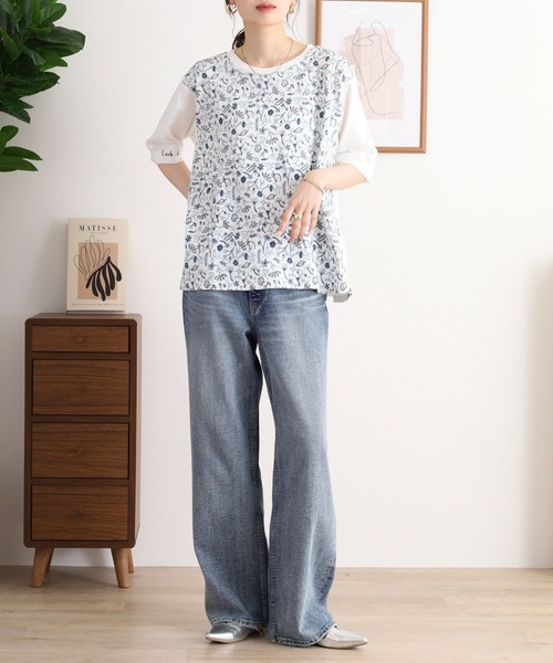 tシャツ EMAGO どこにいるのかな刺繍Ｔシャツ レディース Emago tシャツ EMAGO どこにいるのかな刺繍Tシャツ レディース