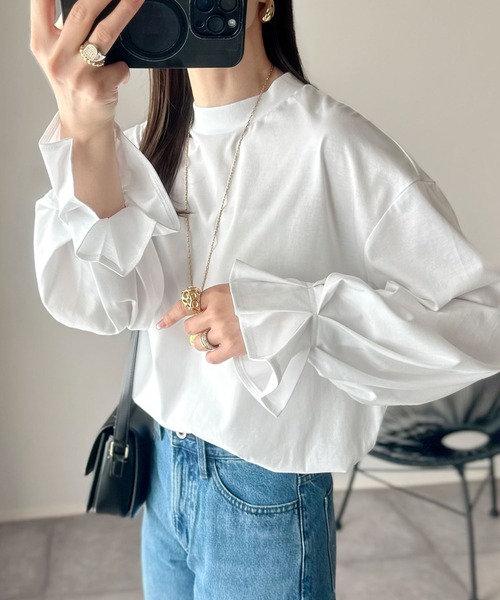 セール】ひとさじの甘さ。微光沢仕立て、シルケット加工ハイネック