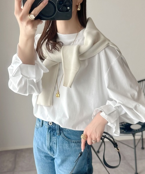 セール】ひとさじの甘さ。微光沢仕立て、シルケット加工ハイネック