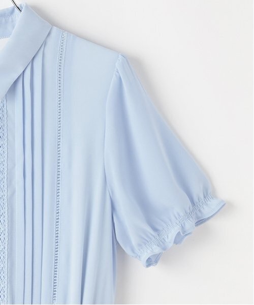 pom ponette junior（ポンポネットジュニア）の「衿つきプリーツシフォンワンピース（ワンピース・キッズ・ライトブルー/ブラック・L:160cm/S:140cm/M:150cm/LL(165cm)）」の8枚目の写真