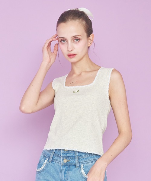 スクエアネックタンクトップ（タンクトップ）｜Poika（ポイカ