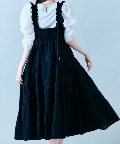 ランダムプリーツティアードワンピース（ワンピース）｜Audie a Muses