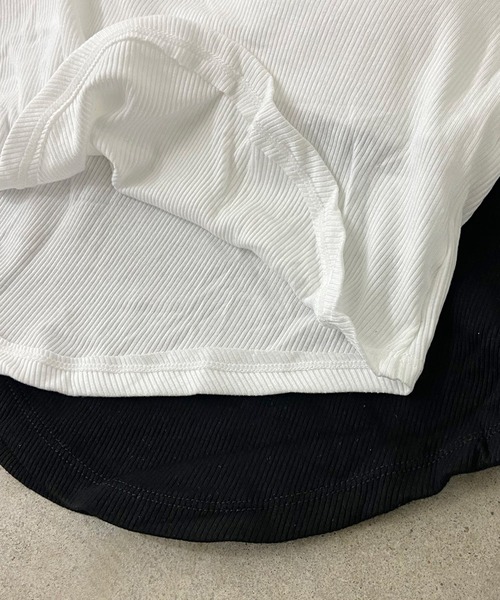 non-hedge(ノンヘッジ)の「レース裾ラウンドキャミソール(キャミソール・レディース・オフホワイト/ブラック・FREE)」の8枚目の写真