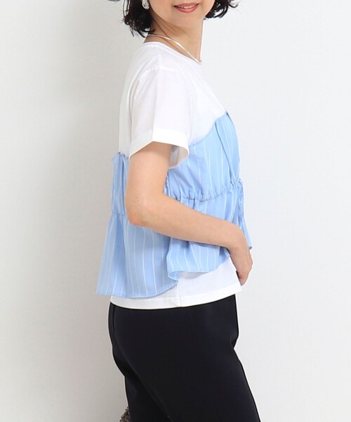 MICO COULIER(ミコクリエ)の「《接触冷感》キャミソールTシャツ(Tシャツ/カットソー・レディース・ブラック系その他/ホワイト系その他/ブラック系その他3/ホワイト系その他4・38)」の15枚目の写真