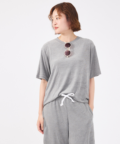 FRUIT OF THE LOOM(フルーツオブザルーム)の「【FRUIT OF THE LOOM/フルーツ オブ ザ ルーム】パイルルームウエアセット/パイルルームウエア/上下【WEB限定】(Tシャツ/カットソー・メンズ・オフホワイト/ブラック/ネイビー/ブラウン/グレー/オレンジ/グリーン・M/L/XL)」の16枚目の写真