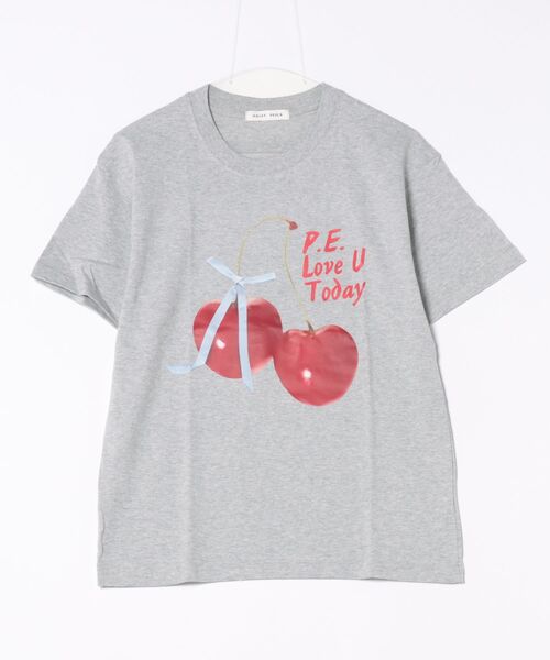 HALEY PESCA(ヘーリーペスカ)の「HALEY PESCA/チェリープリント 半袖 オーバーTシャツ(Tシャツ/カットソー・レディース・ホワイト/グレー・SMALL/MEDIUM)」の14枚目の写真