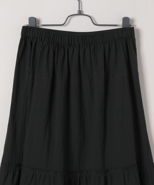 JEANASIS（ジーナシス）の「コットンティアードスカート/498337（スカート・レディース・ホワイト/ブラック・FREE）」の6枚目の写真