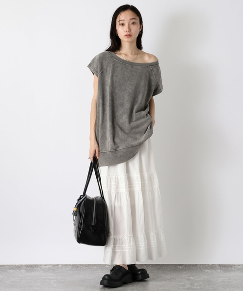 JEANASIS（ジーナシス）の「コットンティアードスカート/498337（スカート・レディース・ホワイト/ブラック・FREE）」の15枚目の写真