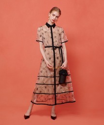 定価5万以上♥ルルウィルビー 花柄ワンピース セール】【LOULOU WILLOUGHBY】ドットフラワーワンピース