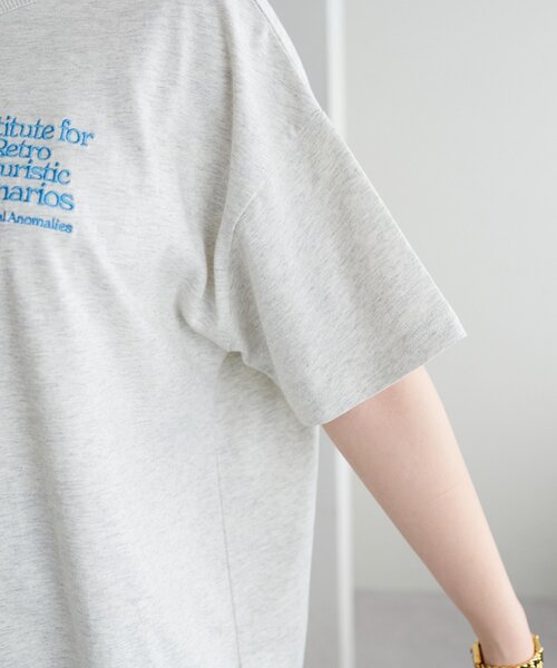 DISCOAT(ディスコート)の「【umm.】ワンショルロゴT(Tシャツ/カットソー・レディース・ネイビー/ライトグレー・FREE)」の16枚目の写真