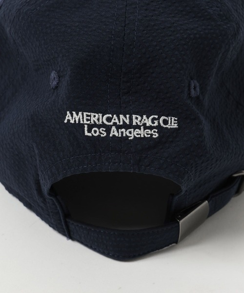 AMERICAN RAG CIE（アメリカンラグシー）の「【AMERICAN RAG CIE】Seersucker Cap（ユニセックス）（キャップ・レディース・ボルドー/ネイビー・FREE）」の6枚目の写真
