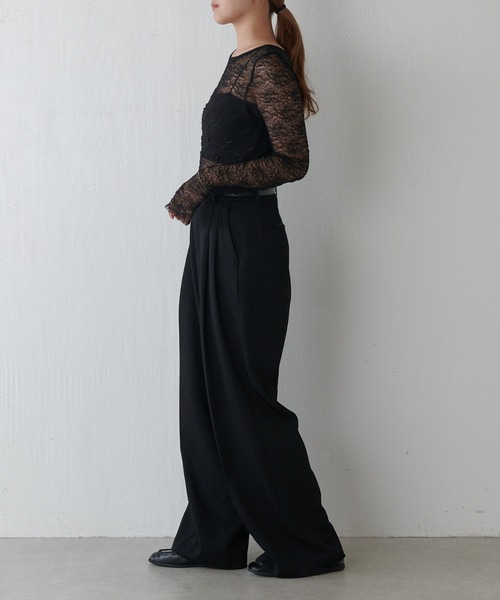 Lui's(ルイス)の「レースロングスリーブトップス(Tシャツ/カットソー・レディース・ブラック/オフホワイト・FREE)」の12枚目の写真