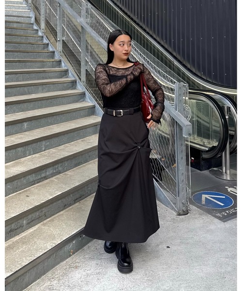 Lui's(ルイス)の「レースロングスリーブトップス(Tシャツ/カットソー・レディース・ブラック/オフホワイト・FREE)」の21枚目の写真