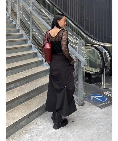 Lui's(ルイス)の「レースロングスリーブトップス(Tシャツ/カットソー・レディース・ブラック/オフホワイト・FREE)」の22枚目の写真