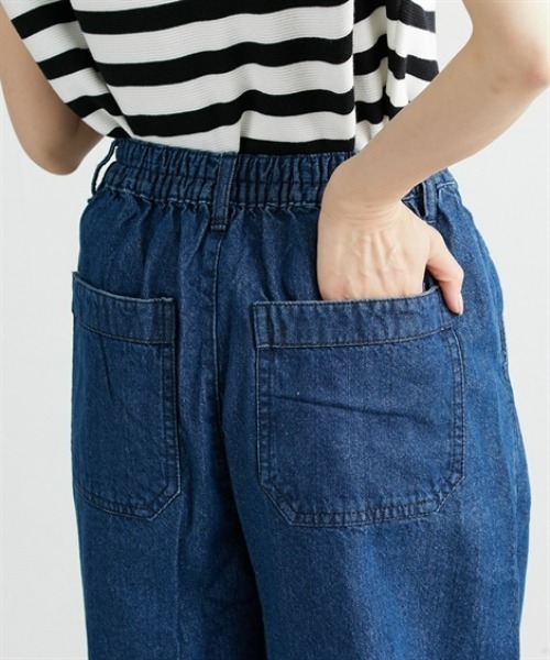 nissen（ニッセン）の「ウエストタックハイウエストデニムパンツ（デニムパンツ・レディース・ワンウォッシュ/ネイビー・LL/M/L）」の14枚目の写真