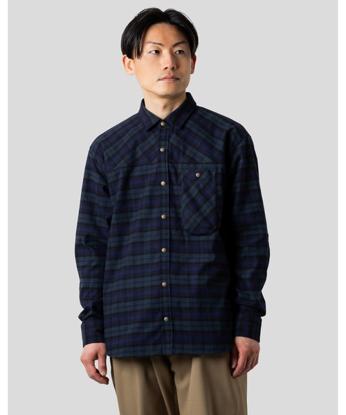 narifuri(ナリフリ)の「NFC ブラッシュドシャツ(シャツ/ブラウス・メンズ・ダークブラウン/ネイビー・X-LARGE/LARGE/MEDIUM/SMALL)」の2枚目の写真