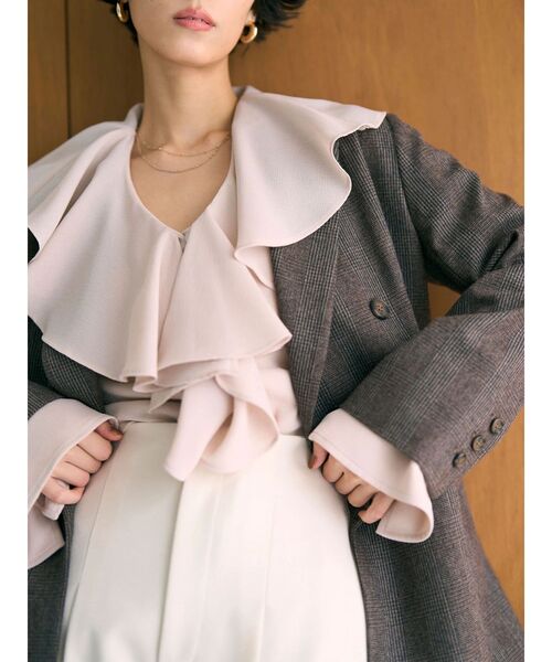 LAGUNAMOON（ラグナムーン）の「ダブルブレストテーラードジャケット（テーラードジャケット・レディース・ブラック/ブラウン/ベージュ・FREE）」の5枚目の写真