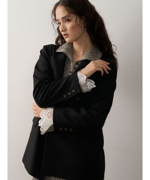 LAGUNAMOON（ラグナムーン）の「ダブルブレストテーラードジャケット（テーラードジャケット・レディース・ブラック/ブラウン/ベージュ・FREE）」の10枚目の写真