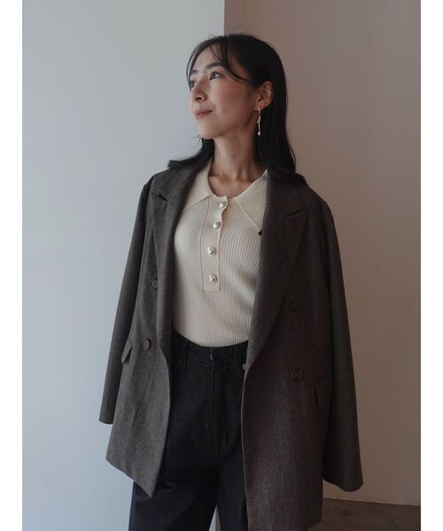 LAGUNAMOON（ラグナムーン）の「ダブルブレストテーラードジャケット（テーラードジャケット・レディース・ブラック/ブラウン/ベージュ・FREE）」の18枚目の写真