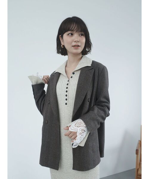 LAGUNAMOON（ラグナムーン）の「ダブルブレストテーラードジャケット（テーラードジャケット・レディース・ブラック/ブラウン/ベージュ・FREE）」の21枚目の写真