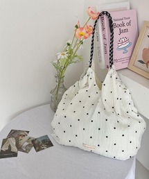 Mignonjour/フラワードットトートバッグ M2796