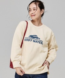 KRIFF MAYER Lady's Collection | 【乾きやすい】サガラ刺繍裏起毛クルー(ロゴ)(スウェット)