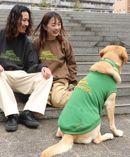 KRIFF MAYER Lady's Collection(クリフメイヤーレディースコレクション)の「【乾きやすい】サガラ刺繍裏起毛クルー(ロゴ)(スウェット・レディース・ブラウン/ナチュラル/パープル/ベージュ/チャコール/カラフル/グリーン/レッド・LARGE/MEDIUM)」の18枚目の写真