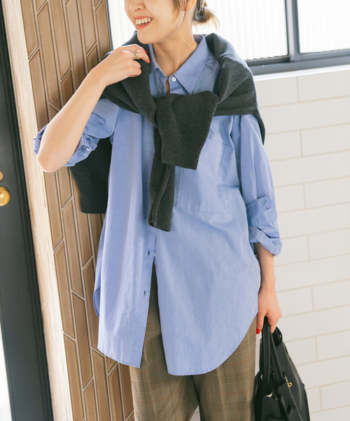 Spick & Span／50コットンオーバーシャツ　（新品未使用タグ付） 新品Spick and Span 50コットンオーバーシャツ - メルカリ
