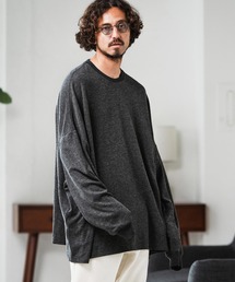 mlt5319-Cut-and-Sew Knitwear Pullover ロングスリーブTシャツ