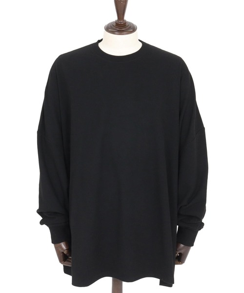 Magine(マージン)の「mlt5319-Cut-and-Sew Knitwear Pullover ロングスリーブTシャツ(Tシャツ/カットソー・メンズ・ブラック/チャコールグレー/グレー・48/46/44)」の12枚目の写真