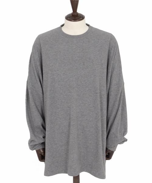 Magine(マージン)の「mlt5319-Cut-and-Sew Knitwear Pullover ロングスリーブTシャツ(Tシャツ/カットソー・メンズ・ブラック/チャコールグレー/グレー・48/46/44)」の11枚目の写真