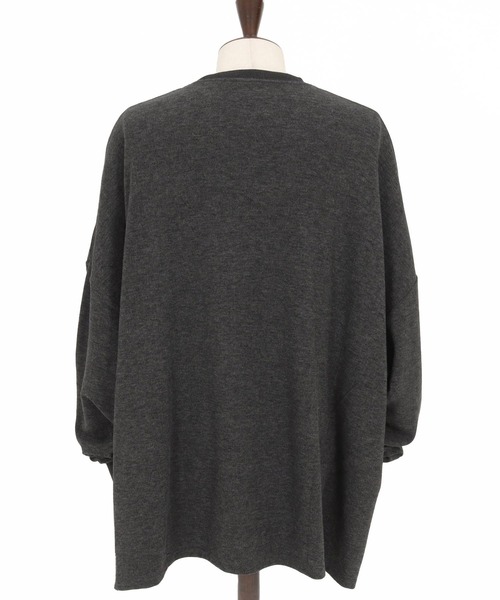 Magine(マージン)の「mlt5319-Cut-and-Sew Knitwear Pullover ロングスリーブTシャツ(Tシャツ/カットソー・メンズ・ブラック/チャコールグレー/グレー・48/46/44)」の9枚目の写真