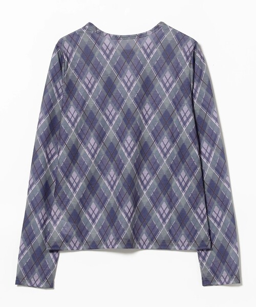 Ray BEAMS(レイビームス)の「アーガイルプリント クルーネック トップス(Tシャツ/カットソー・レディース・ブラウン/パープル・ONE SIZE)」の19枚目の写真