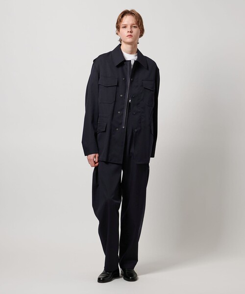 LOEFF ロエフ　ボンタン パンツ　ポリエステル　ベージュ LOEFF＞ウールギャバ ボンタン パンツ（その他パンツ）｜LOEFF