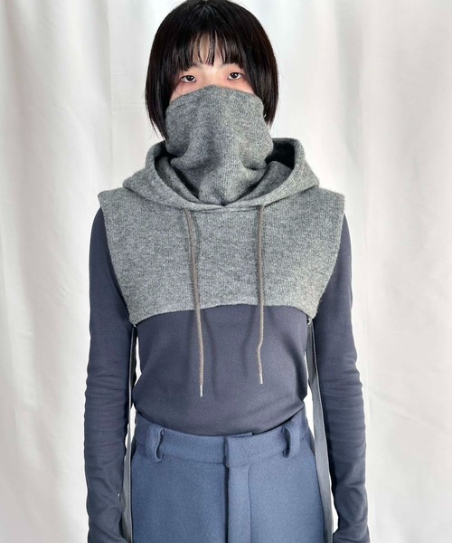 G.V.G.V.(ジーヴィージーヴィー)の「BALACLAVA(ネックウォーマー/スヌード・メンズ・アイボリー系/ダークグレー・ONE SIZE)」の1枚目の写真