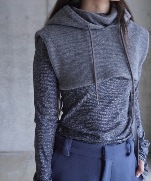 G.V.G.V.(ジーヴィージーヴィー)の「BALACLAVA(ネックウォーマー/スヌード・メンズ・アイボリー系/ダークグレー・ONE SIZE)」の6枚目の写真