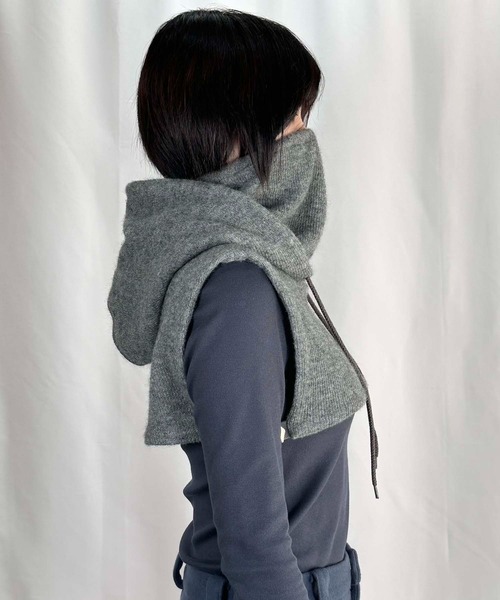 G.V.G.V.(ジーヴィージーヴィー)の「BALACLAVA(ネックウォーマー/スヌード・メンズ・アイボリー系/ダークグレー・ONE SIZE)」の3枚目の写真