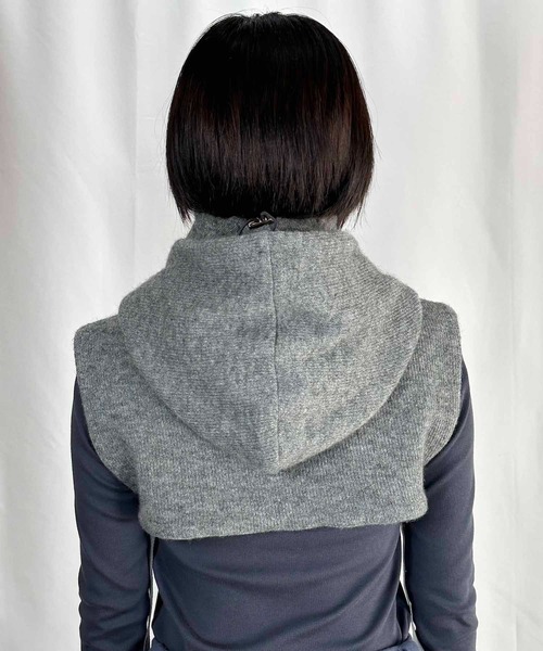 G.V.G.V.(ジーヴィージーヴィー)の「BALACLAVA(ネックウォーマー/スヌード・メンズ・アイボリー系/ダークグレー・ONE SIZE)」の4枚目の写真