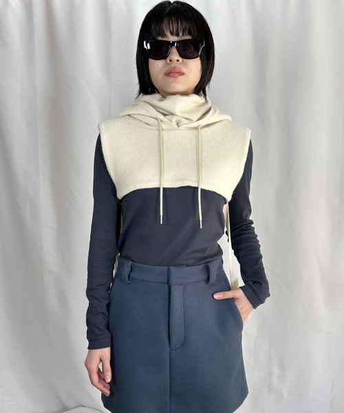 G.V.G.V.(ジーヴィージーヴィー)の「BALACLAVA(ネックウォーマー/スヌード・メンズ・アイボリー系/ダークグレー・ONE SIZE)」の15枚目の写真