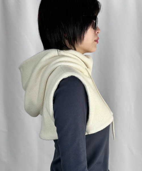 G.V.G.V.(ジーヴィージーヴィー)の「BALACLAVA(ネックウォーマー/スヌード・メンズ・アイボリー系/ダークグレー・ONE SIZE)」の17枚目の写真