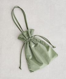 Green　Parks | andmikka.ラメベロアプリーツ巾着バッグ(ハンドバッグ)