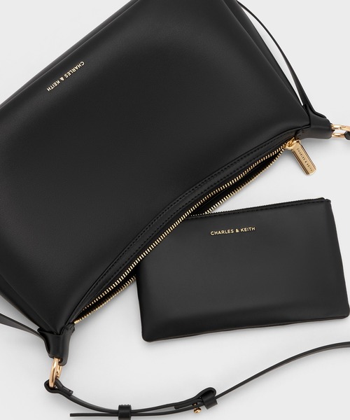 CHARLES & KEITH（チャールズ & キース）の「Calla カルラ ショルダーバッグ（ショルダーバッグ・レディース・オートミール/ブラック・M）」の5枚目の写真