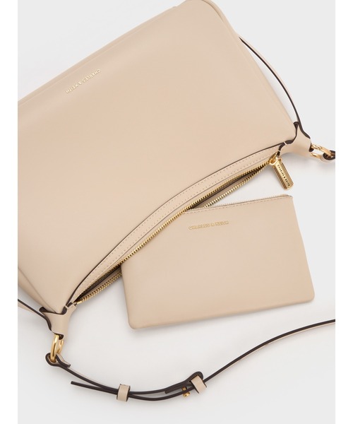 CHARLES & KEITH（チャールズ & キース）の「Calla カルラ ショルダーバッグ（ショルダーバッグ・レディース・オートミール/ブラック・M）」の12枚目の写真