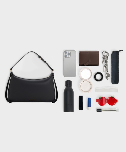 CHARLES & KEITH（チャールズ & キース）の「Calla カルラ ショルダーバッグ（ショルダーバッグ・レディース・オートミール/ブラック・M）」の22枚目の写真